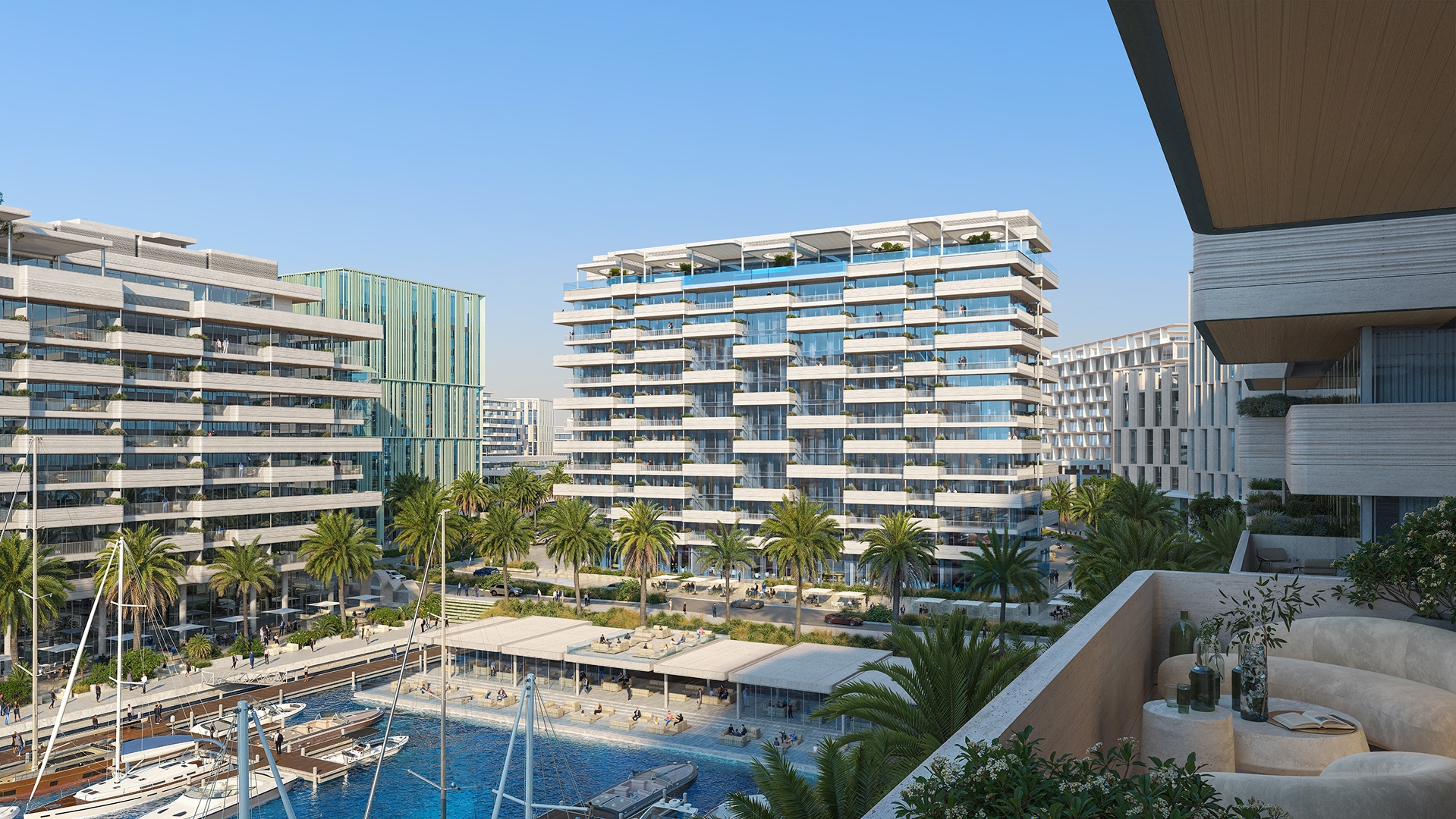 Luluat Marina exterior facade Al Raha Beach Abu Dhabi